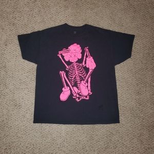 Kaws New Fiction Pink Skeleton Shirt